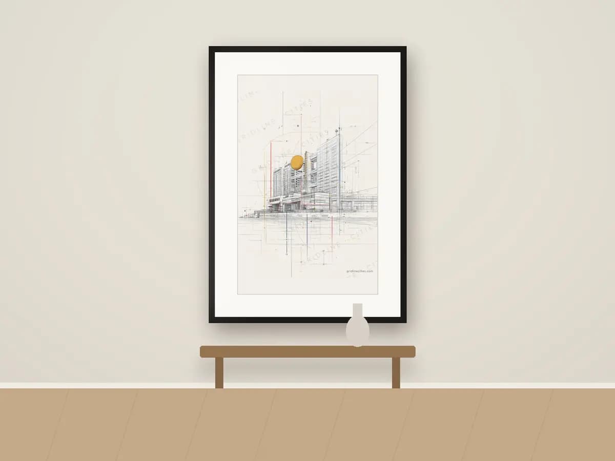 Fuji Television Building as print & frame