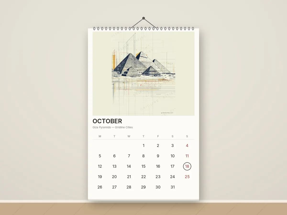 Giza Pyramids as calendar