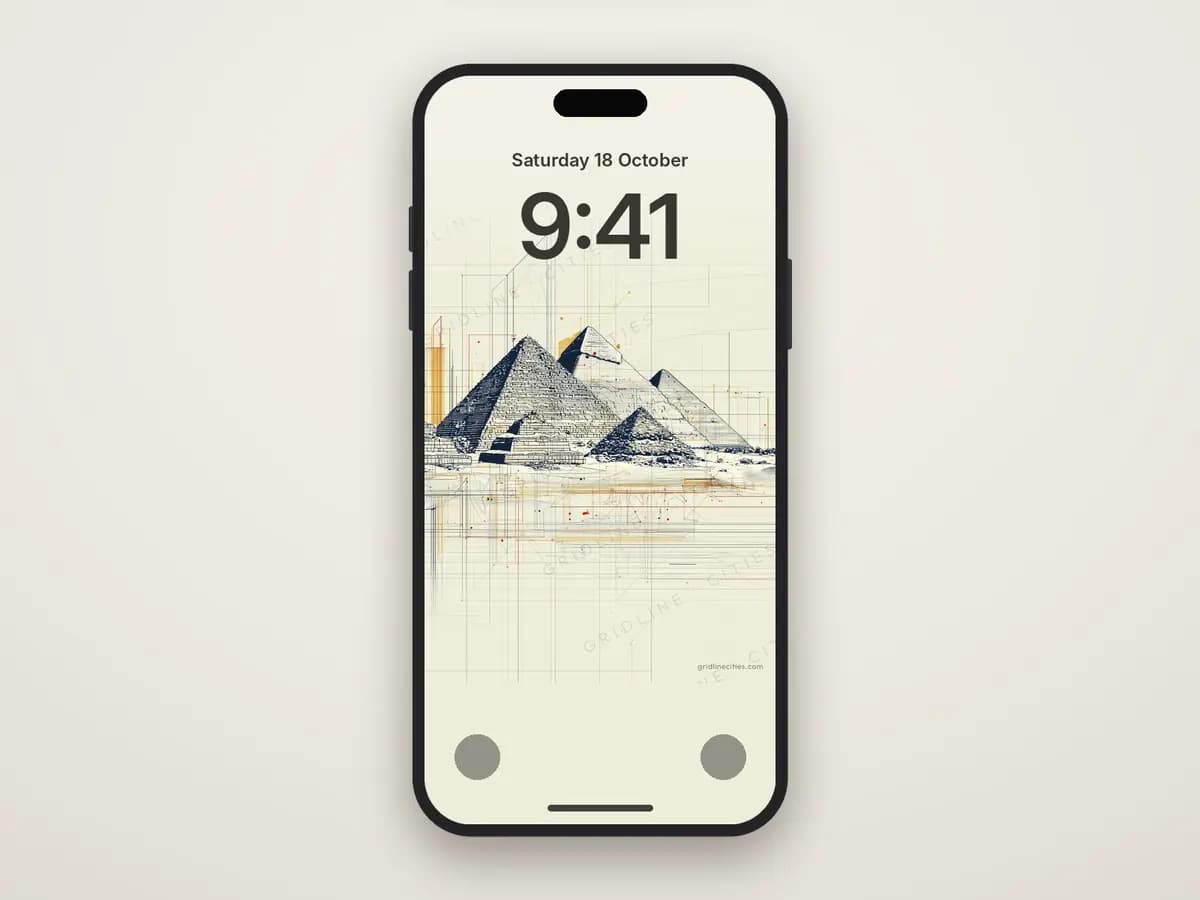 Giza Pyramids as phone wallpaper