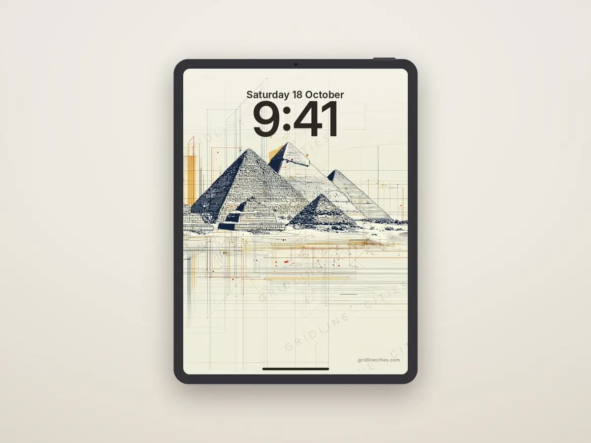 Giza Pyramids as tablet wallpaper