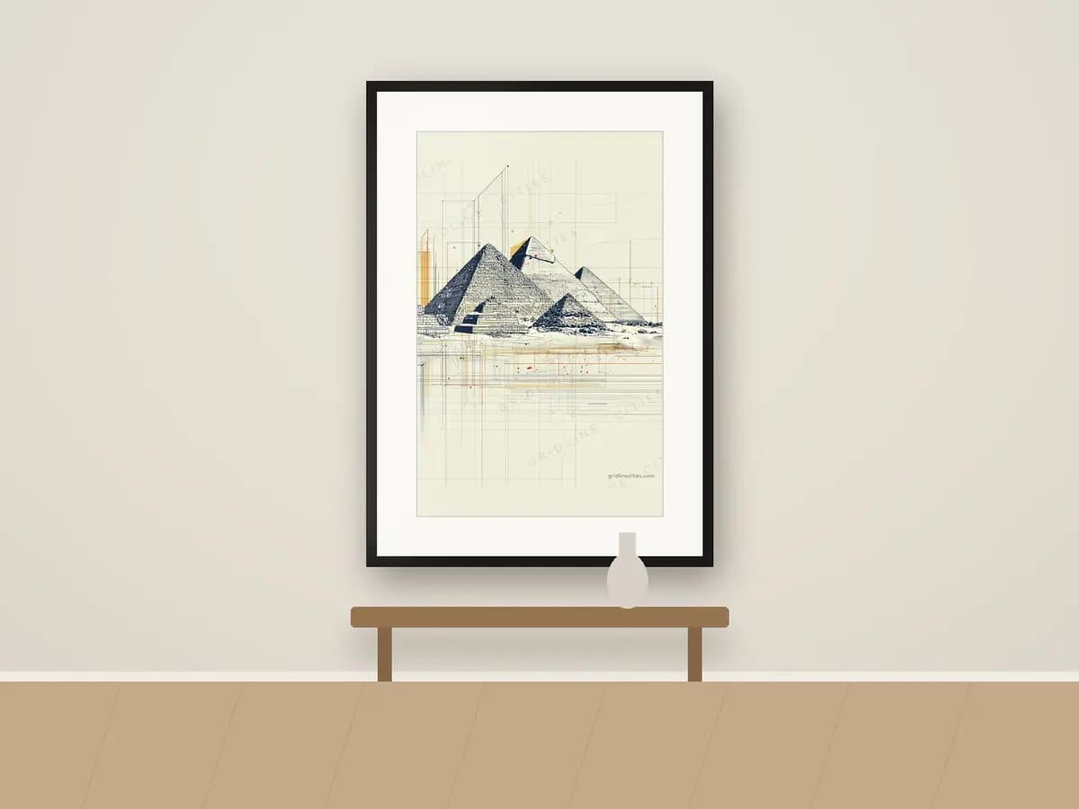 Giza Pyramids as print & frame