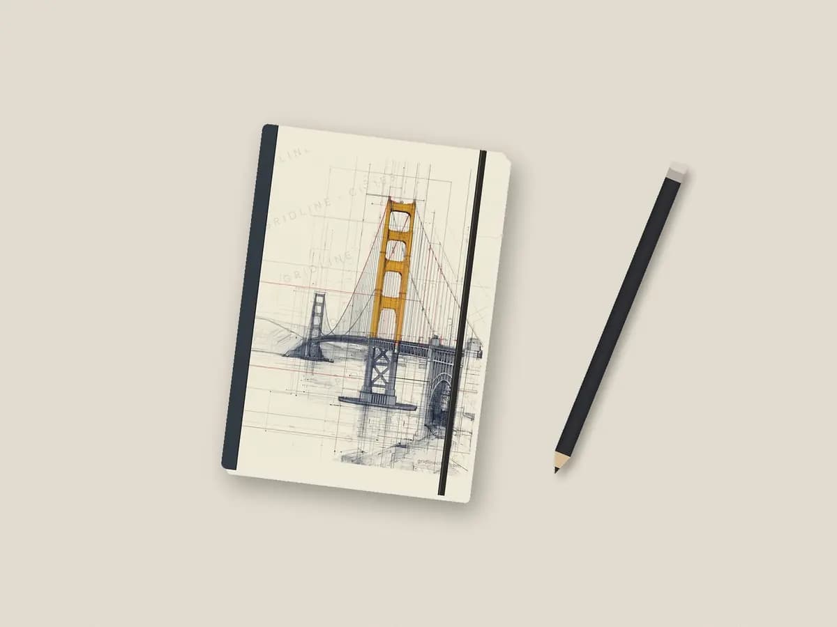 Golden Gate Bridge as notebook cover