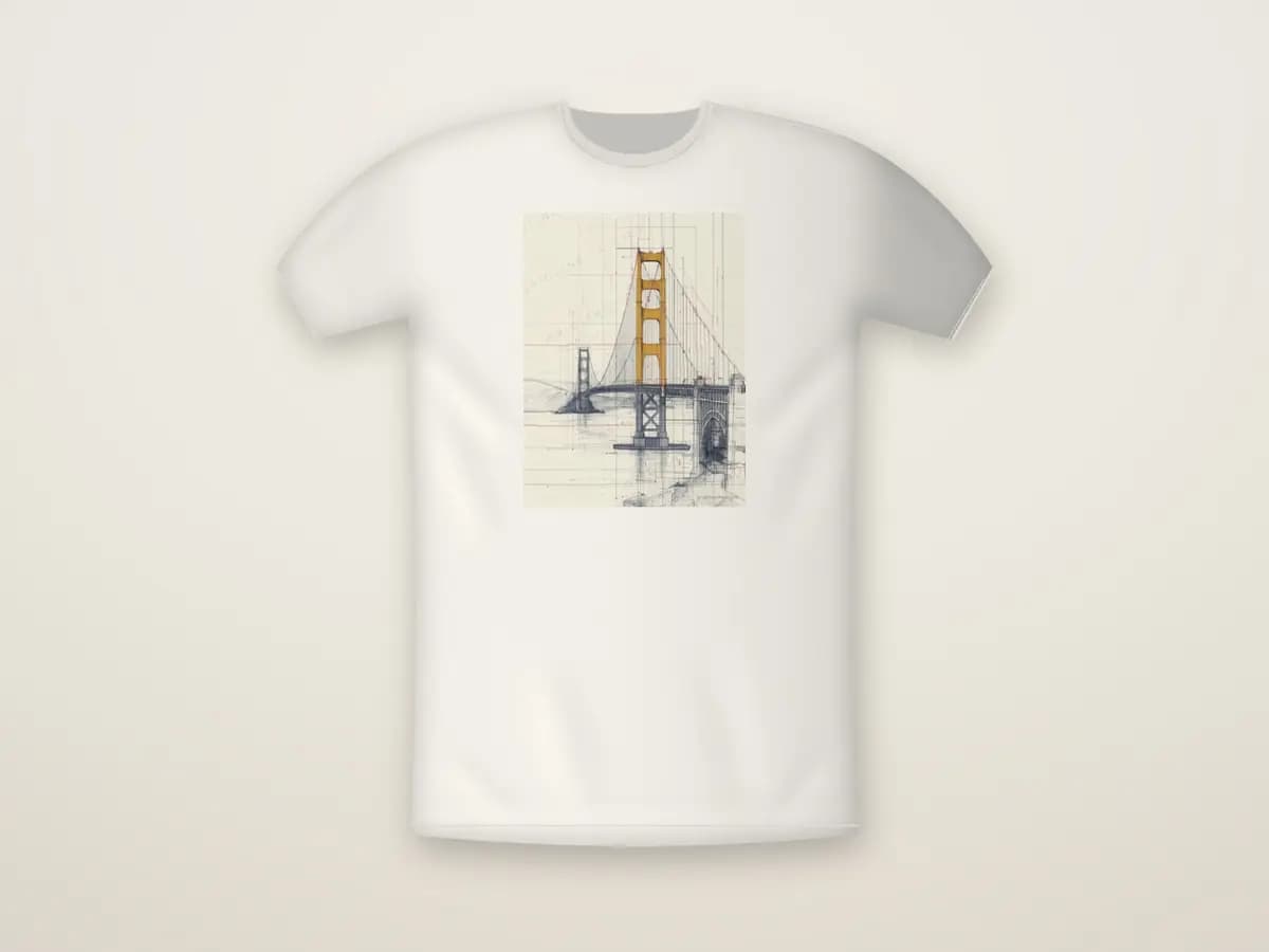 Golden Gate Bridge as t-shirt