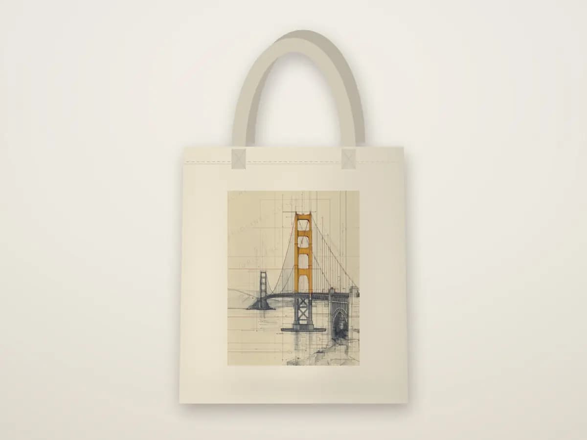 Golden Gate Bridge as tote bag