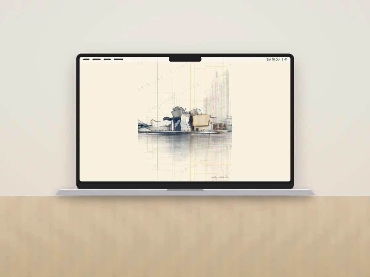 Guggenheim Museum Bilbao as desktop wallpaper
