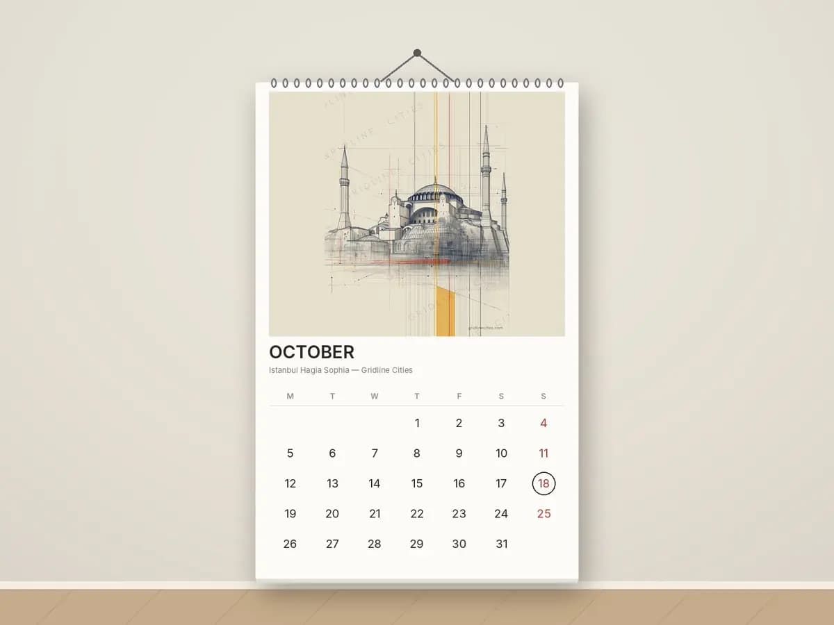 Istanbul Hagia Sophia as calendar
