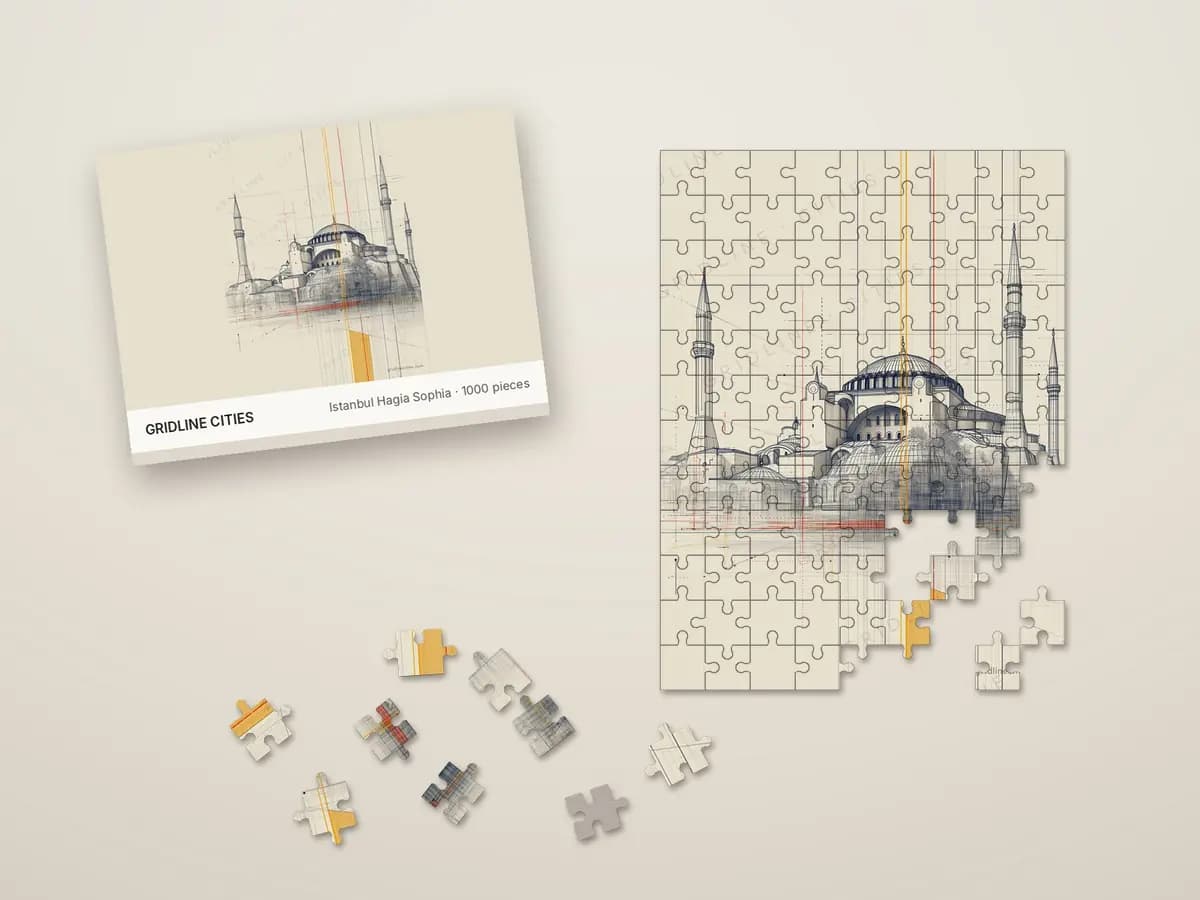 Istanbul Hagia Sophia as jigsaw puzzle