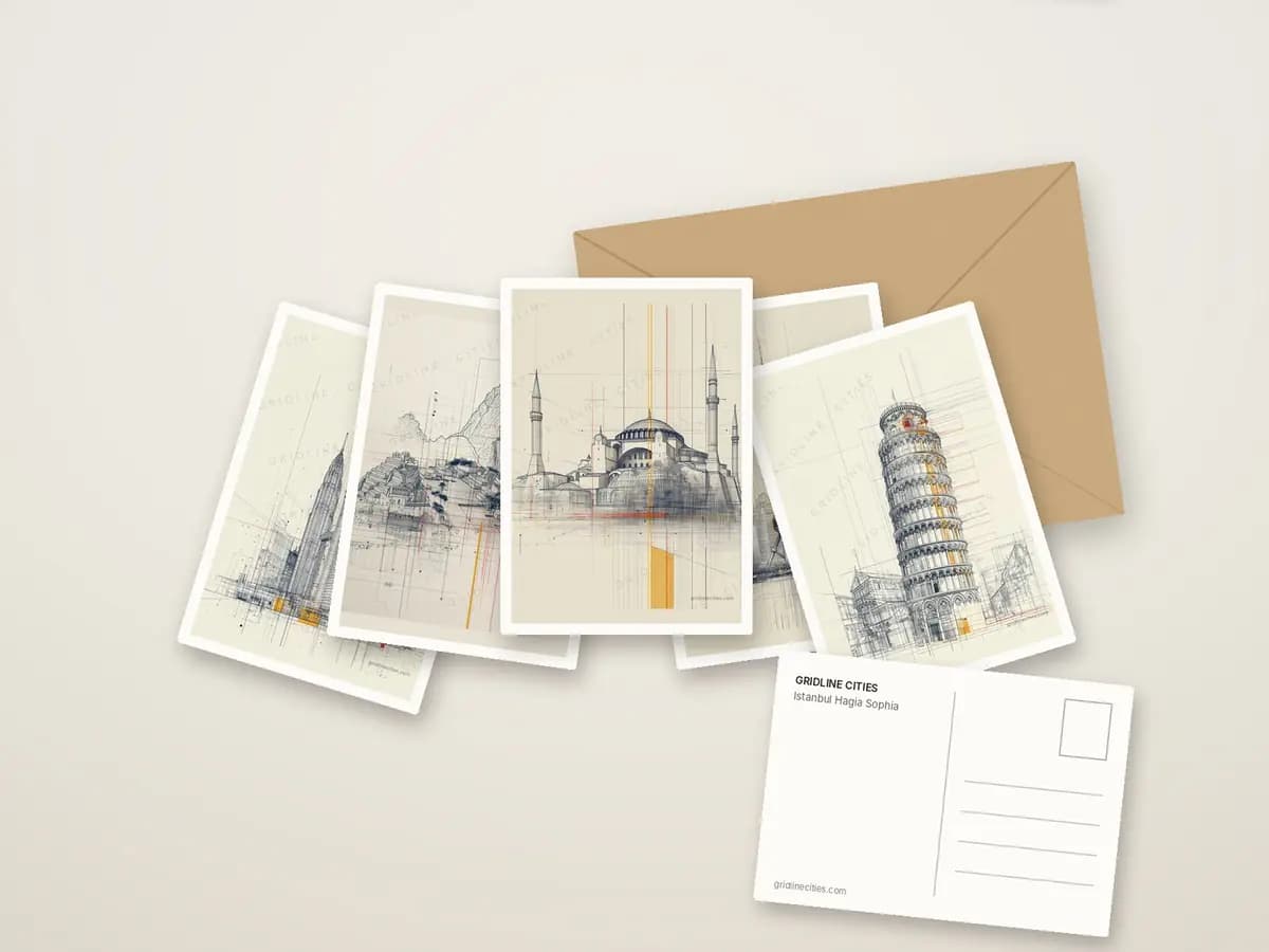 Istanbul Hagia Sophia as postcards