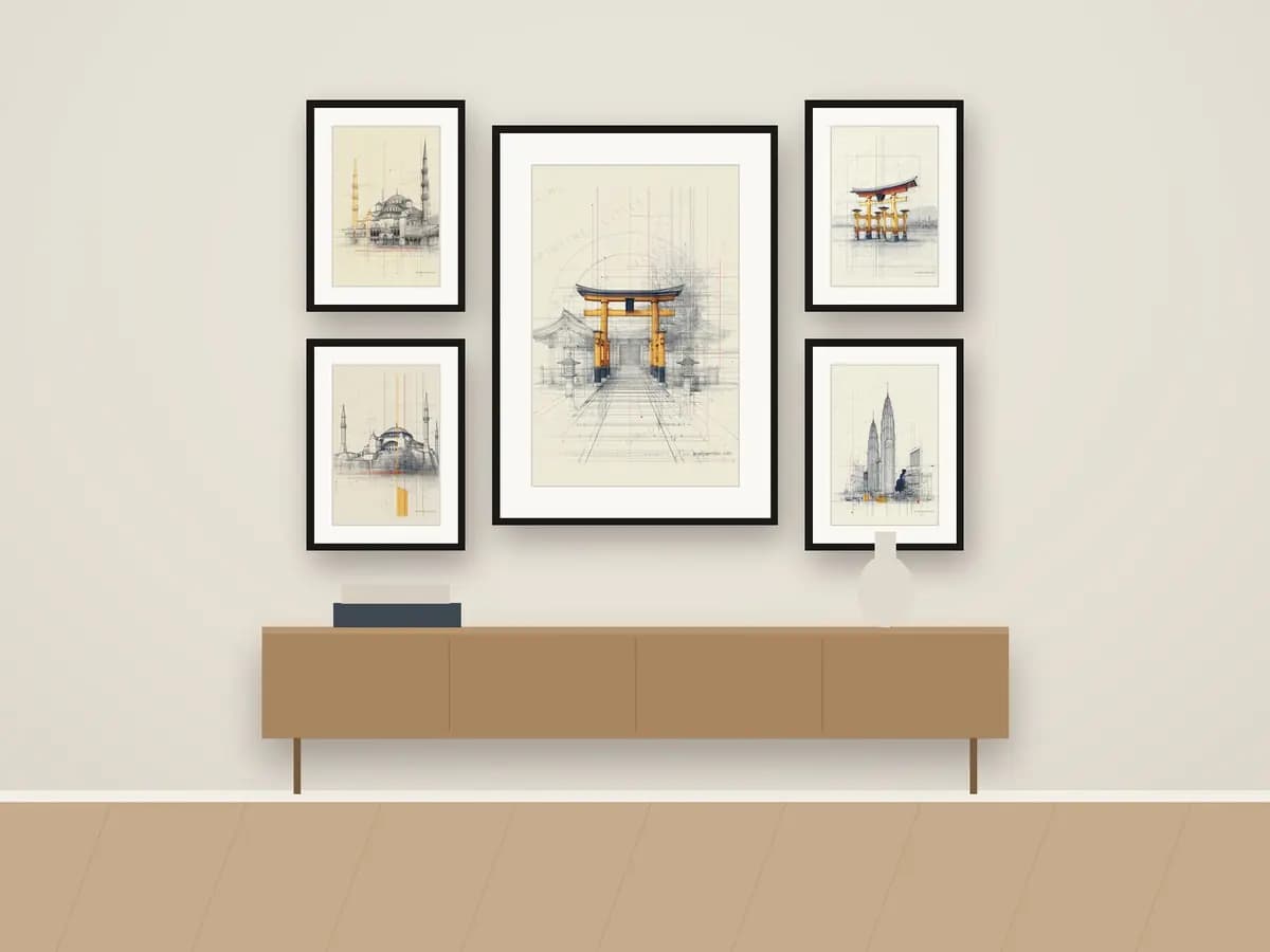 Hakone Shrine Kanagawa as gallery wall