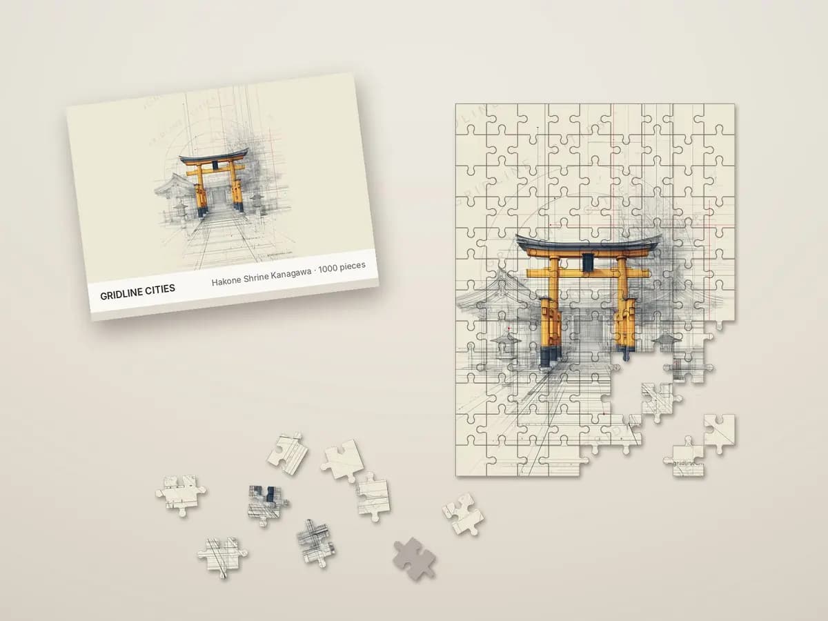 Hakone Shrine Kanagawa as jigsaw puzzle