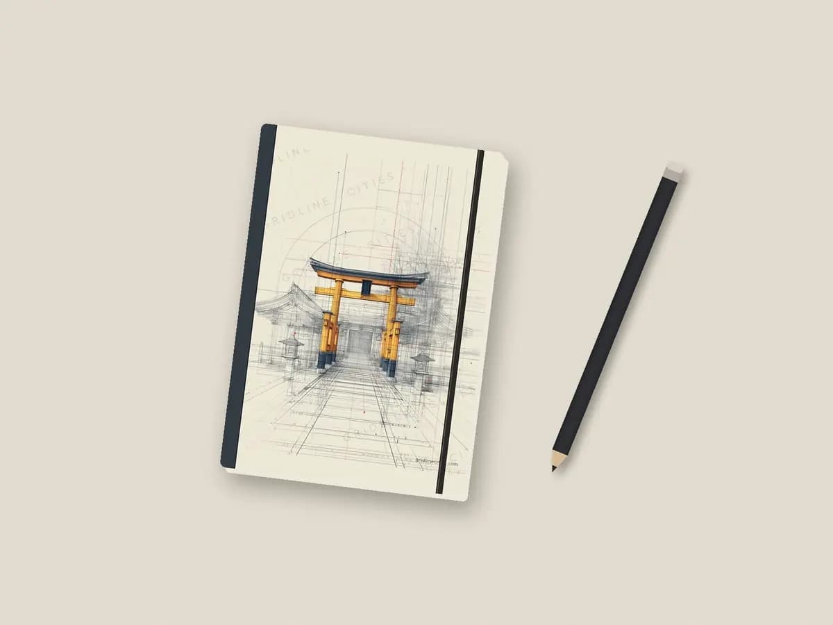Hakone Shrine Kanagawa as notebook cover