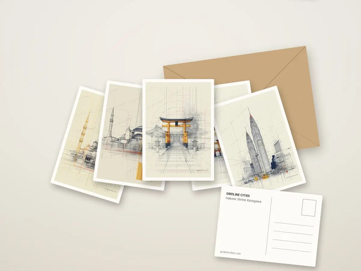 Hakone Shrine Kanagawa as postcards