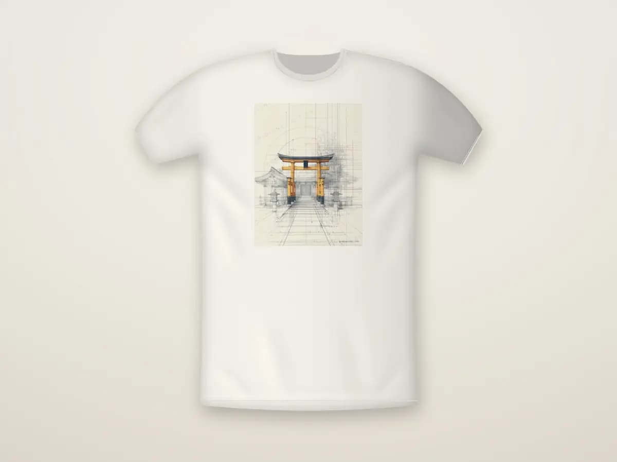 Hakone Shrine Kanagawa as t-shirt