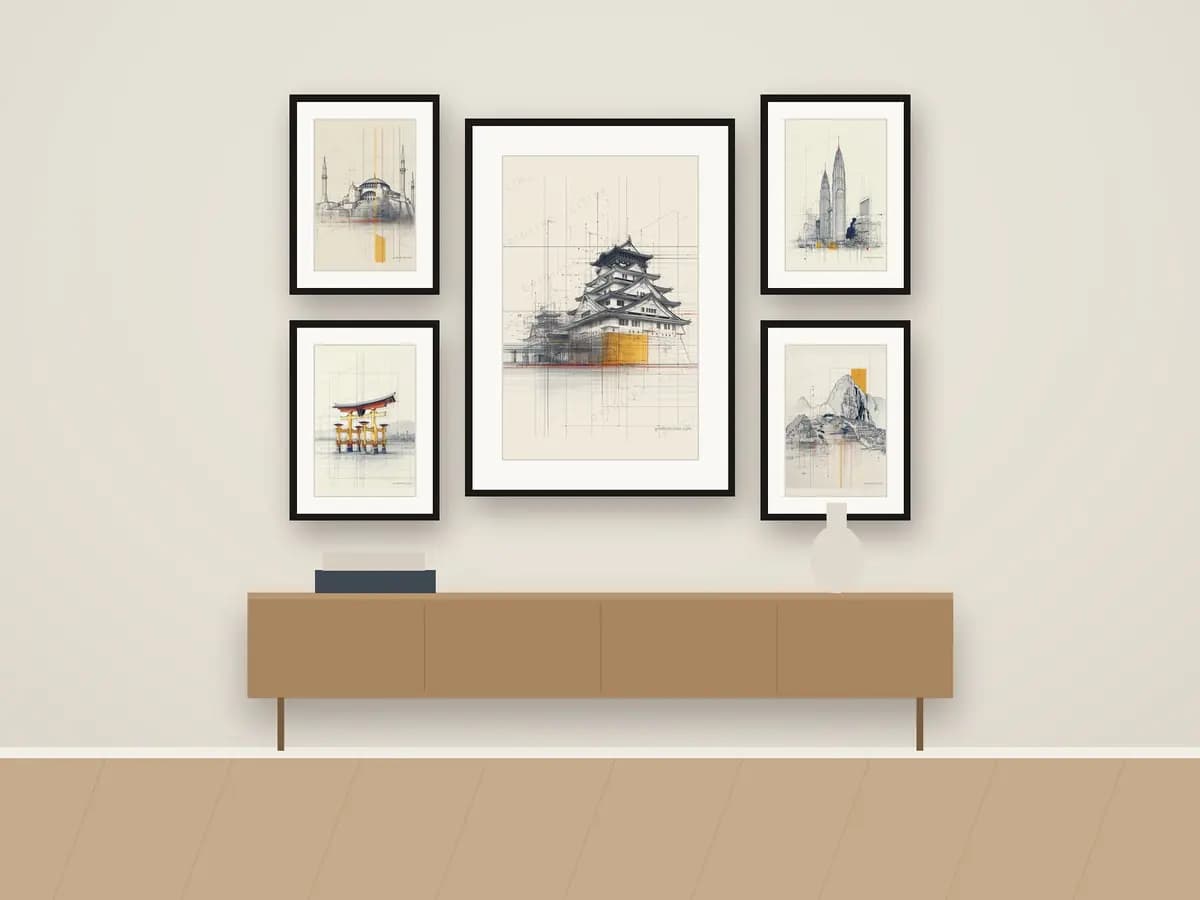 Himeji Castle as gallery wall