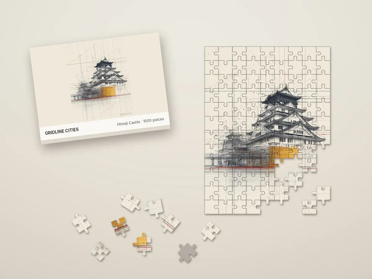 Himeji Castle as jigsaw puzzle