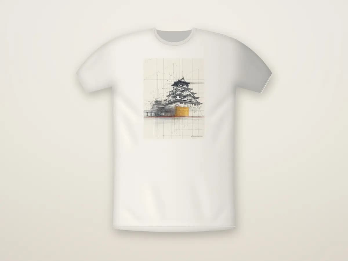 Himeji Castle as t-shirt