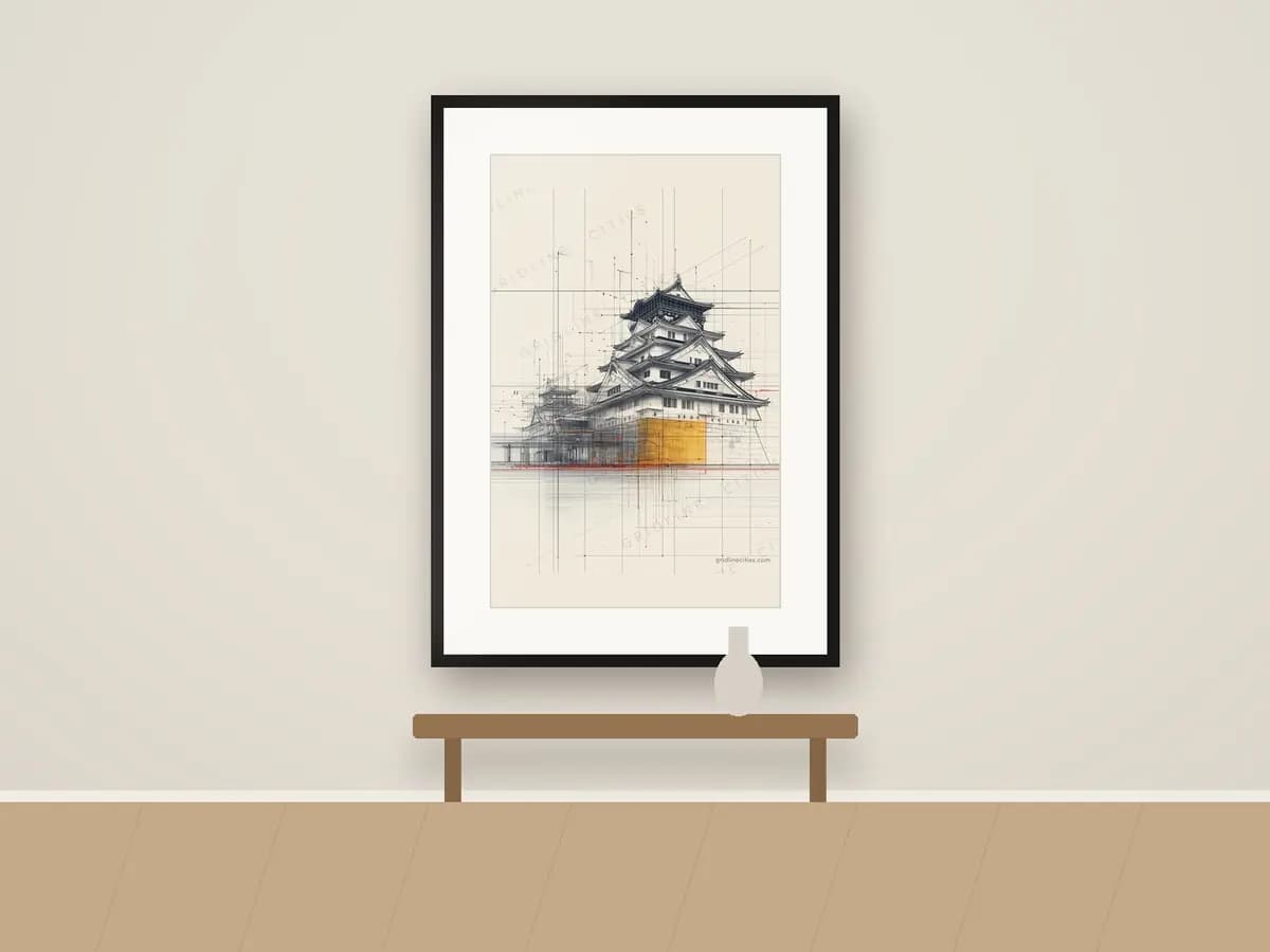 Himeji Castle as print & frame