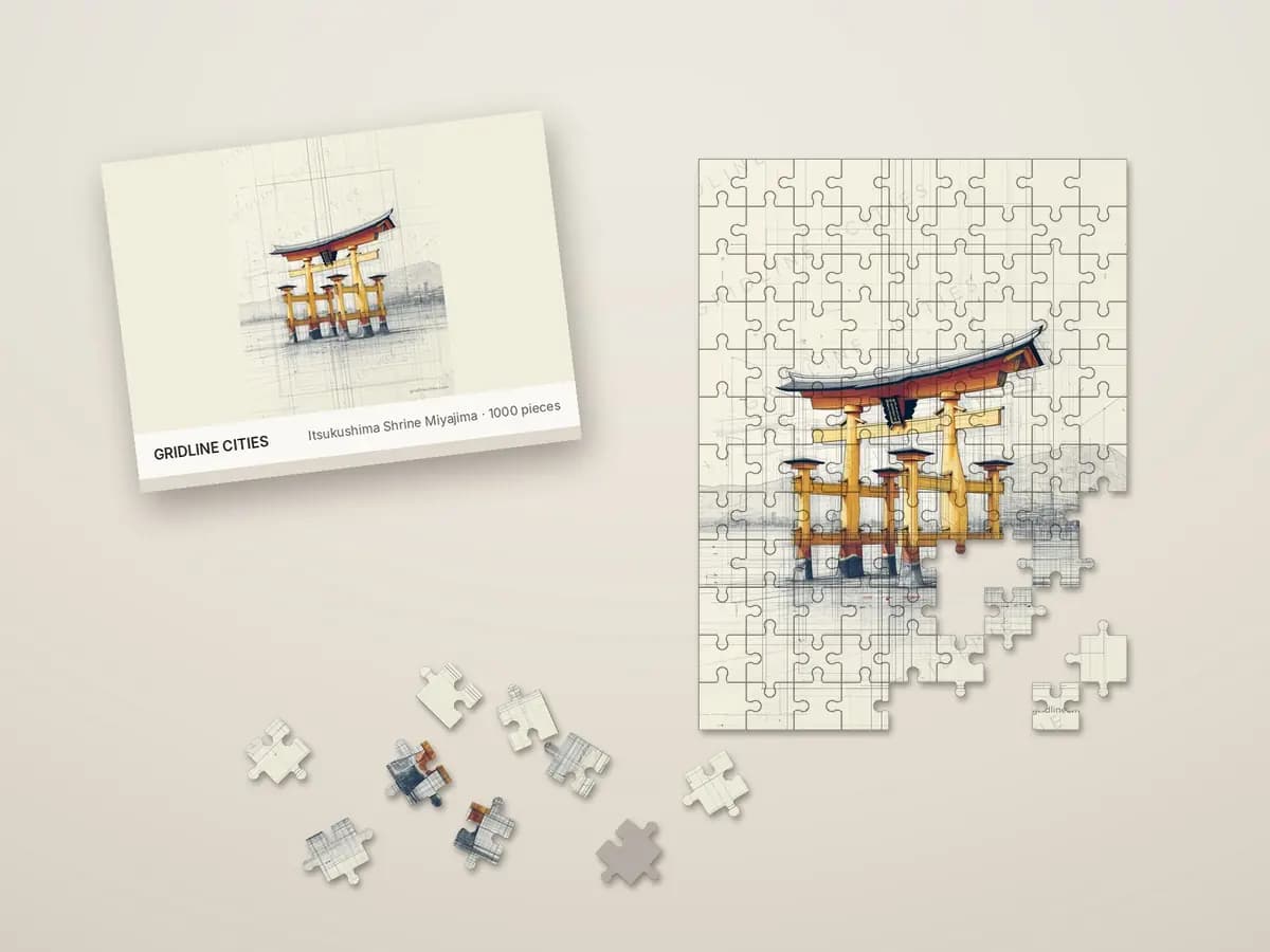 Itsukushima Shrine Miyajima as jigsaw puzzle