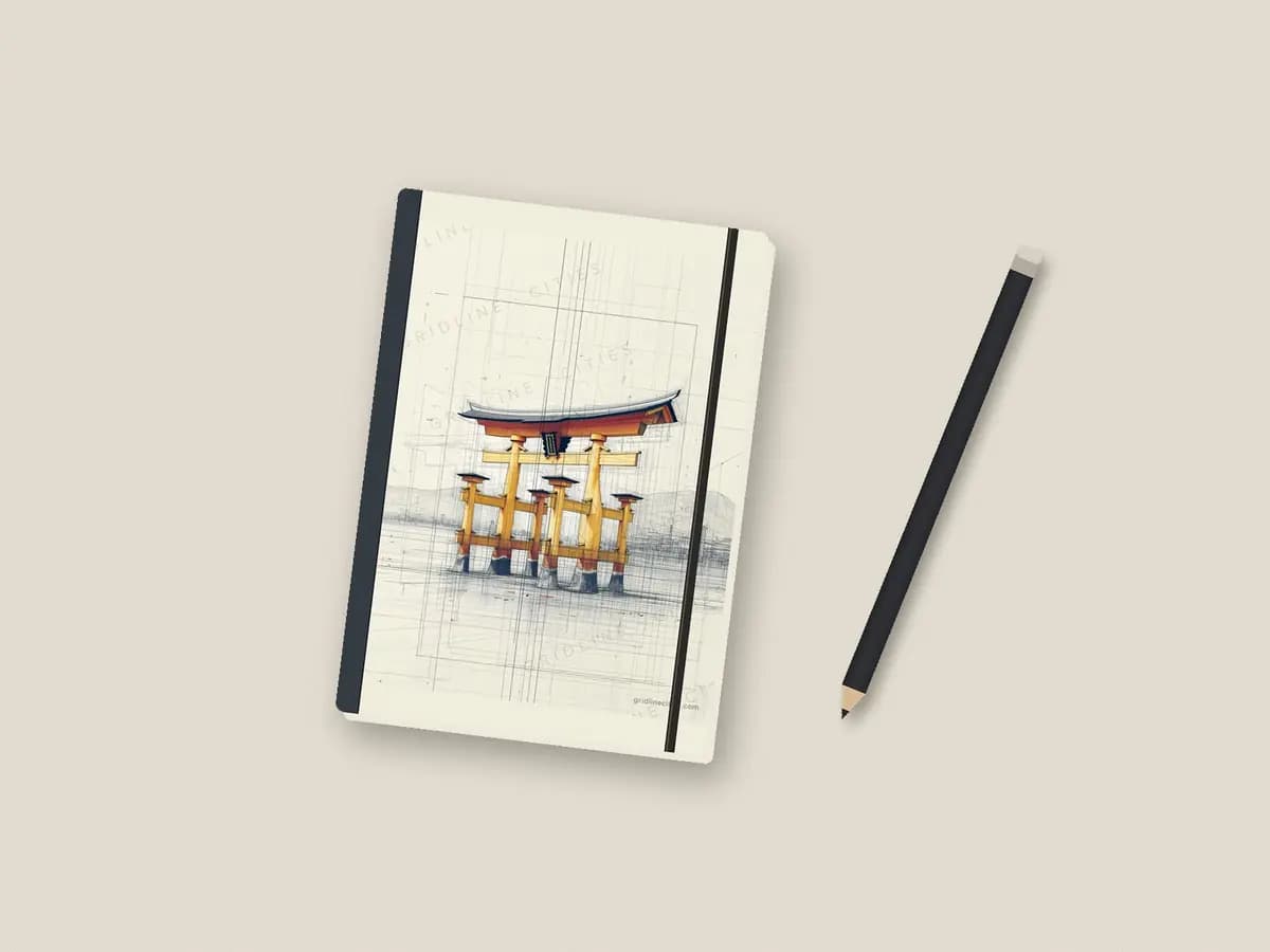 Itsukushima Shrine Miyajima as notebook cover