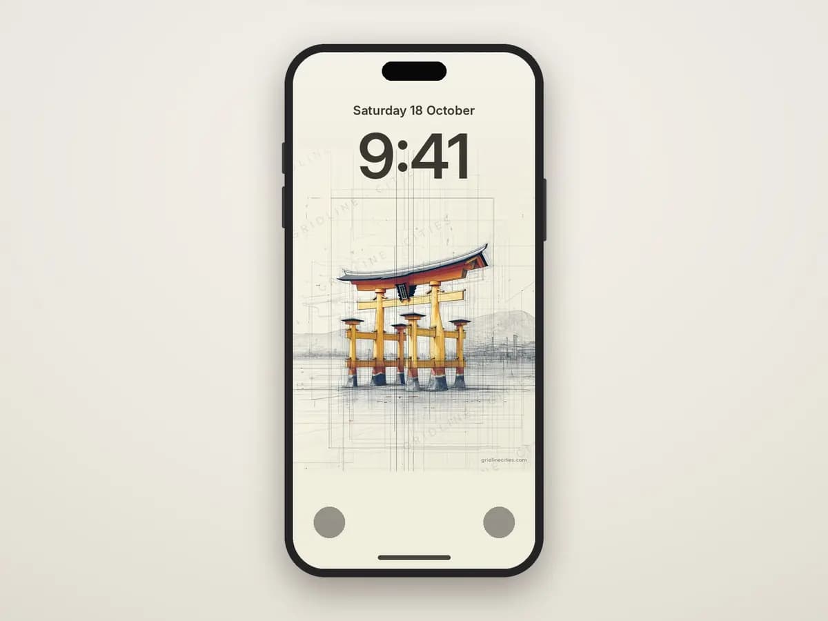 Itsukushima Shrine Miyajima as phone wallpaper