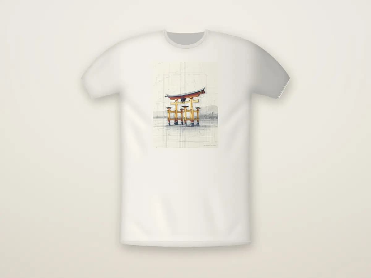 Itsukushima Shrine Miyajima as t-shirt