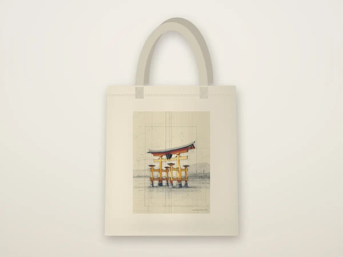 Itsukushima Shrine Miyajima as tote bag