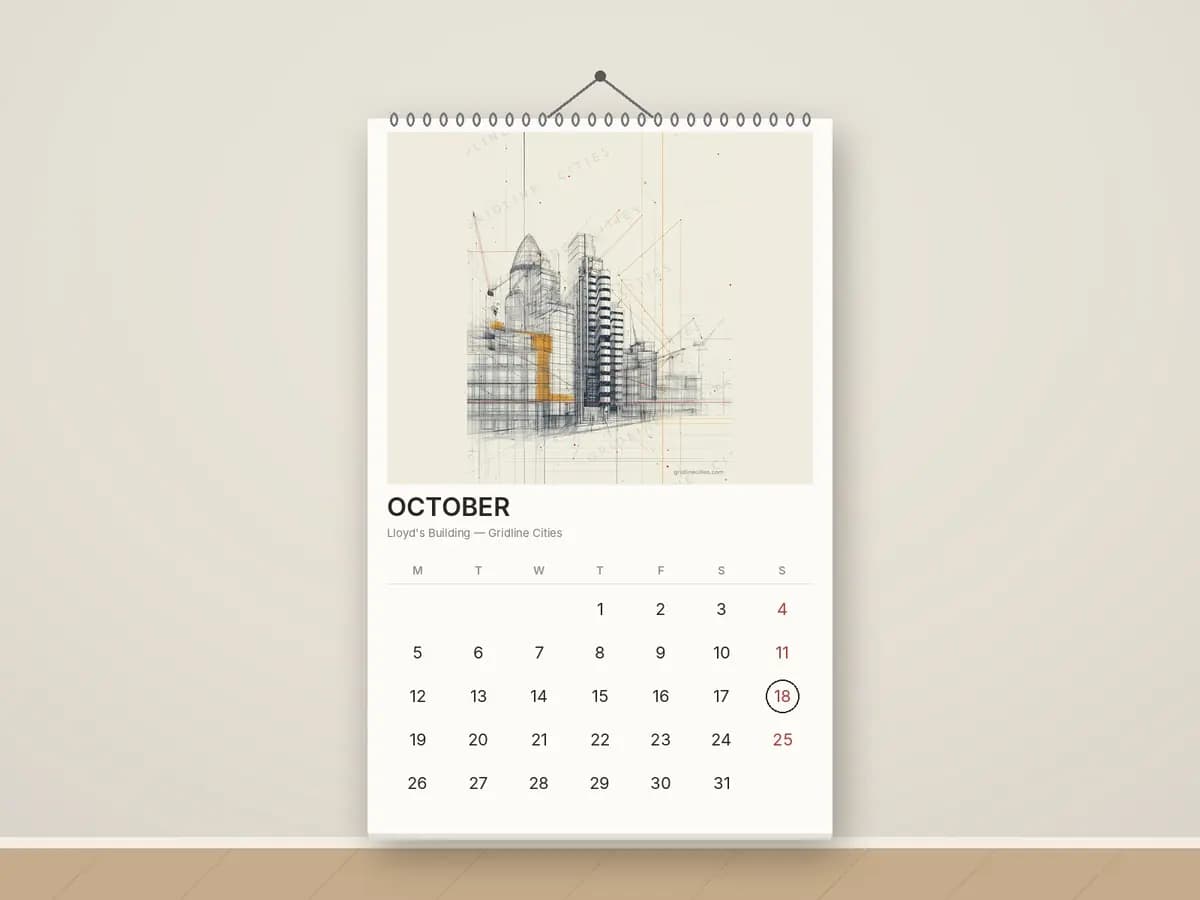 Lloyd's Building as calendar