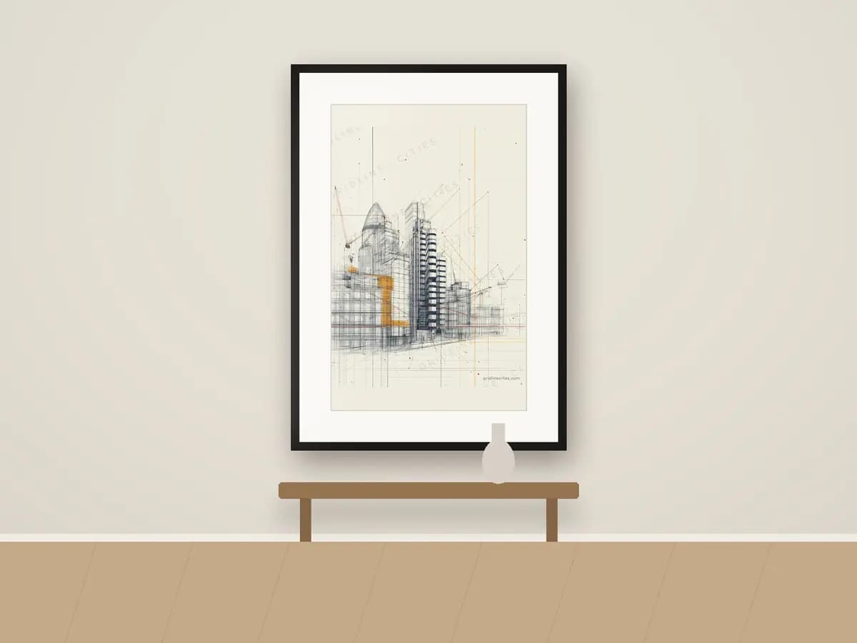 Lloyd's Building as print & frame