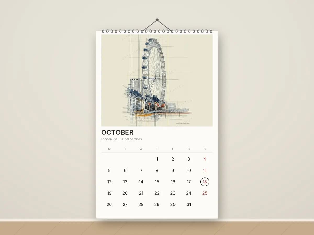 London Eye as calendar