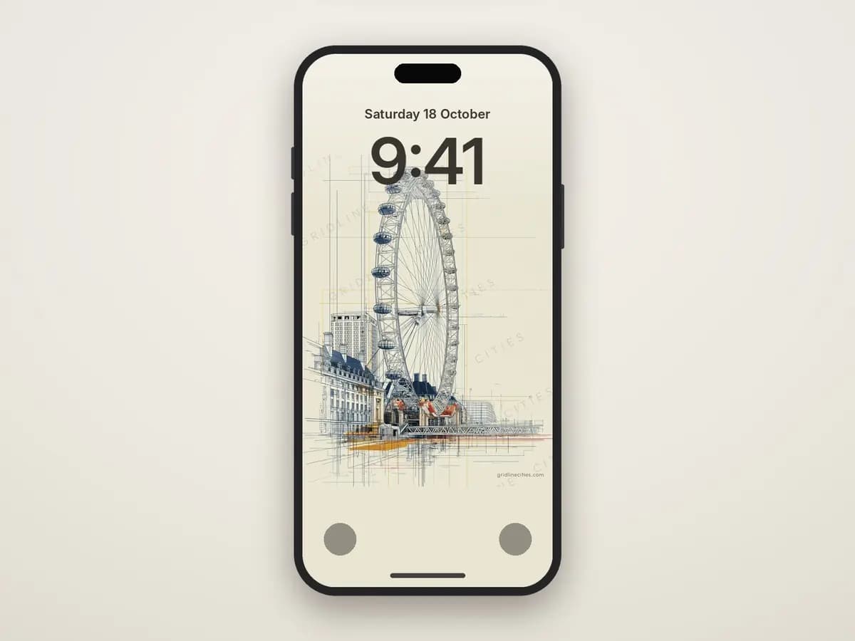 London Eye as phone wallpaper