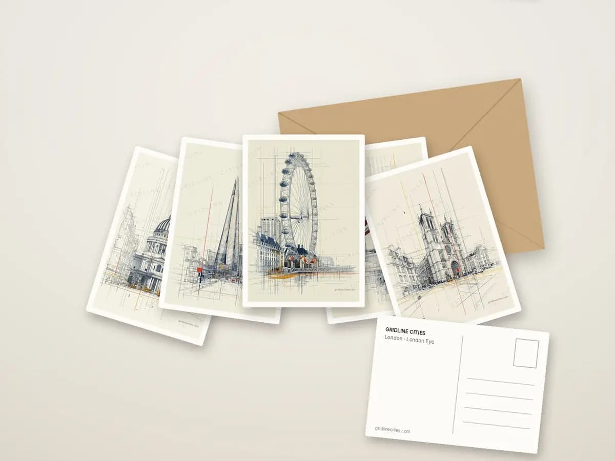 London Eye as postcards