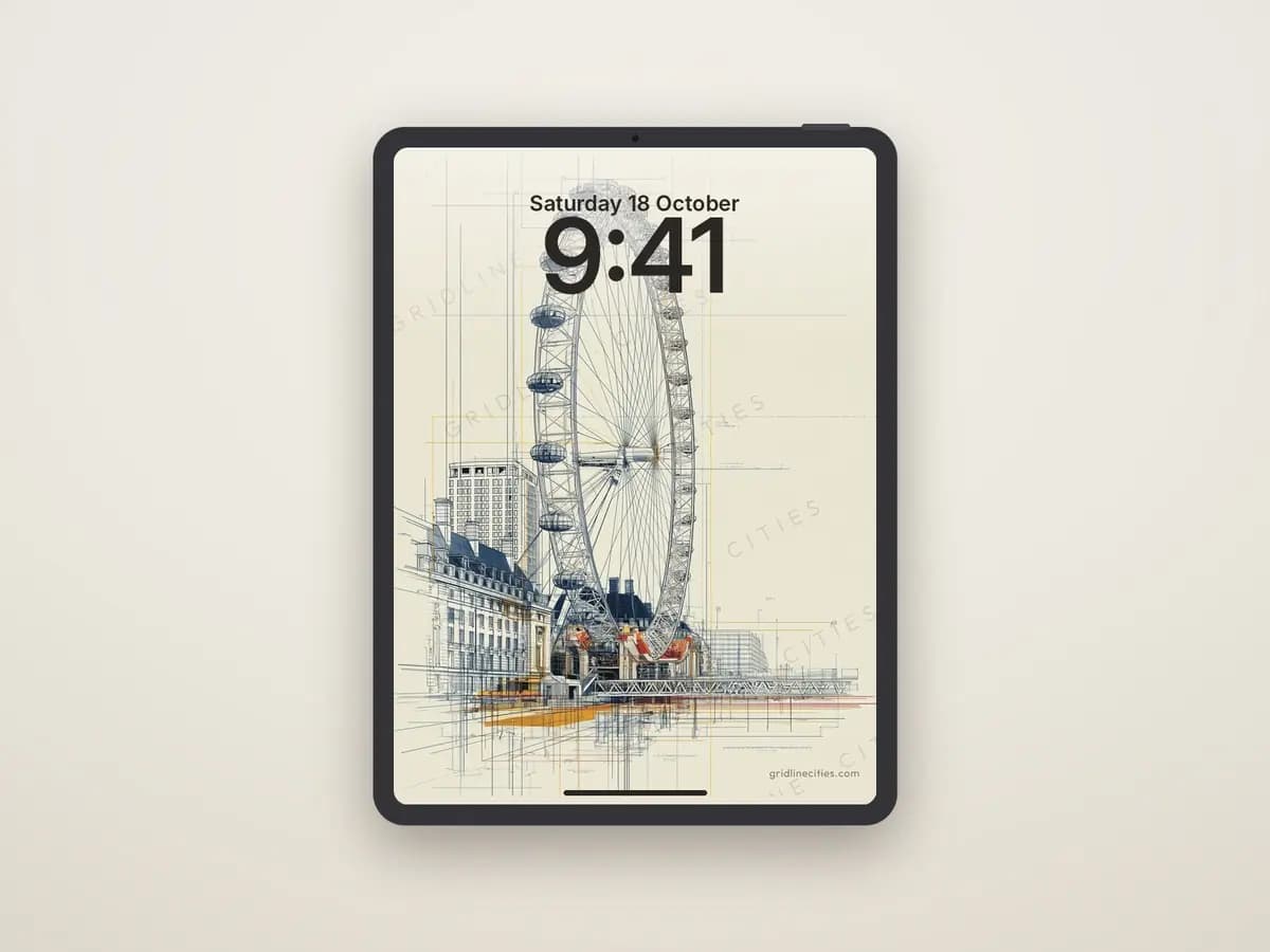 London Eye as tablet wallpaper