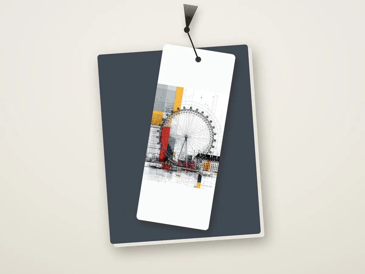London Eye Mondrian Style as bookmark