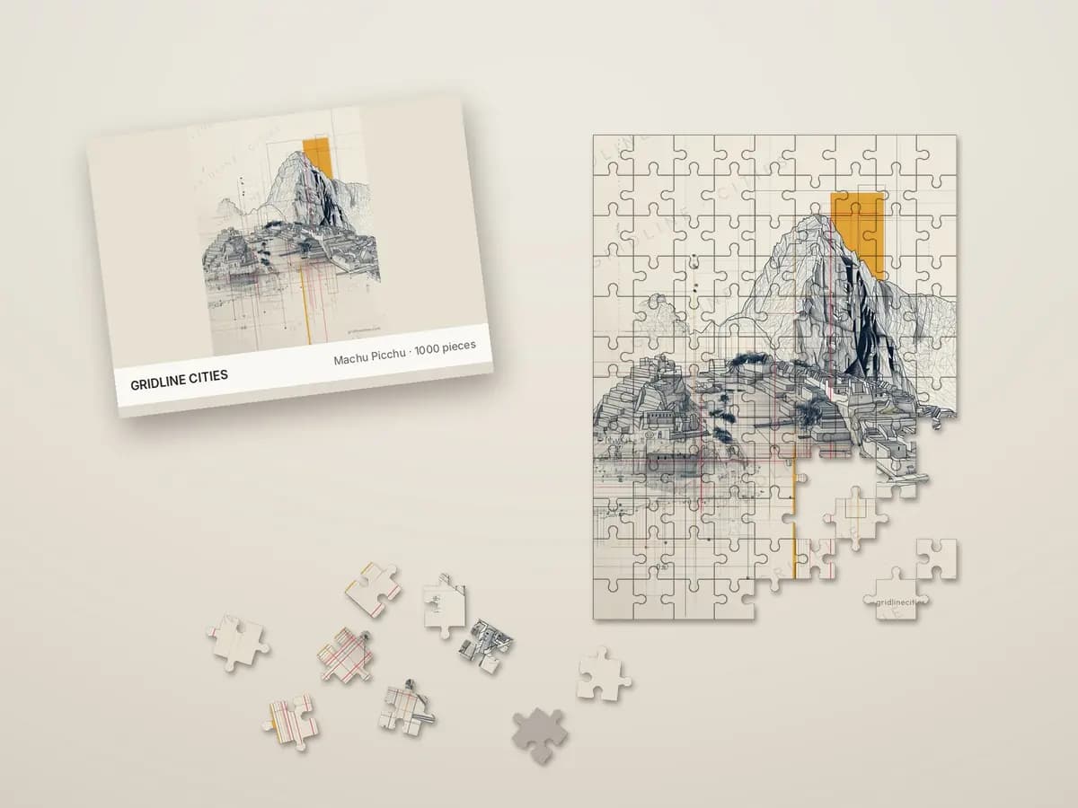 Machu Picchu as jigsaw puzzle
