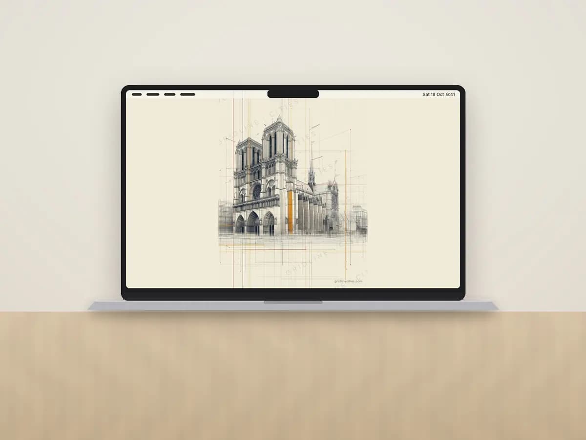 Paris Notre-Dame Cathedral as desktop wallpaper
