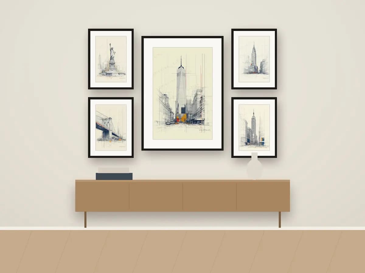 One World as gallery wall