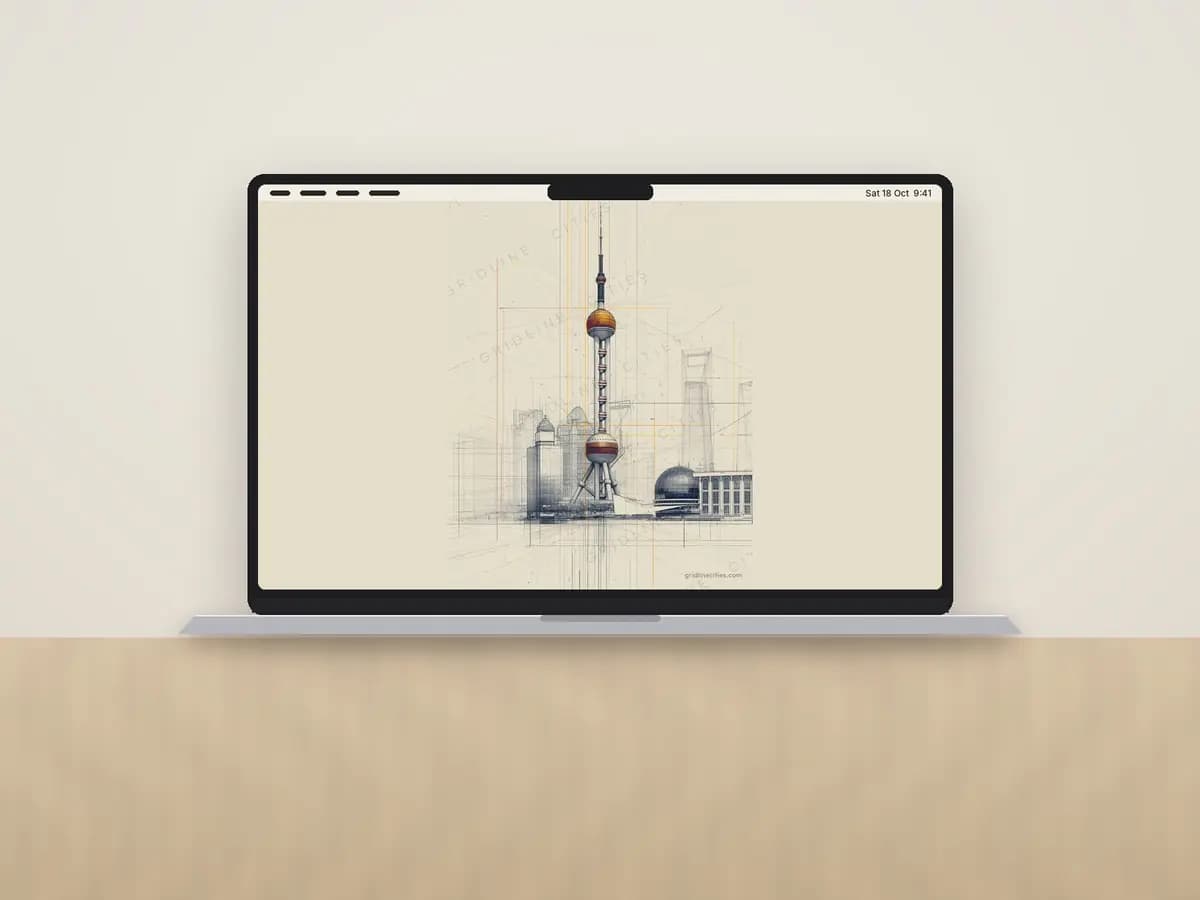 Oriental Pearl Tower as desktop wallpaper
