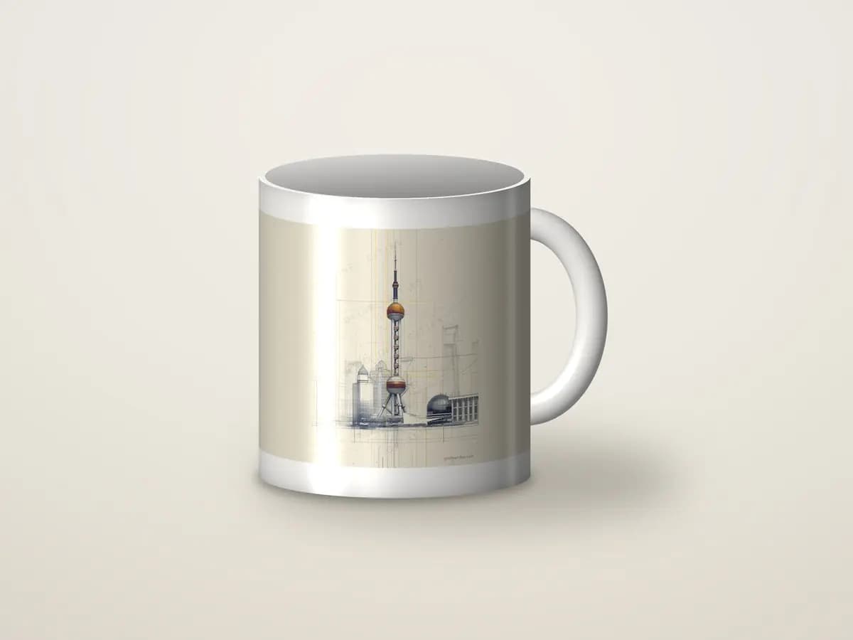 Oriental Pearl Tower as mug