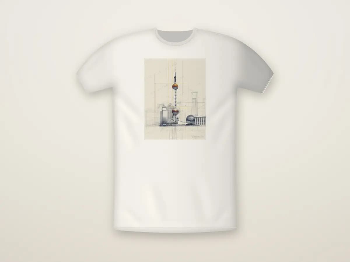 Oriental Pearl Tower as t-shirt