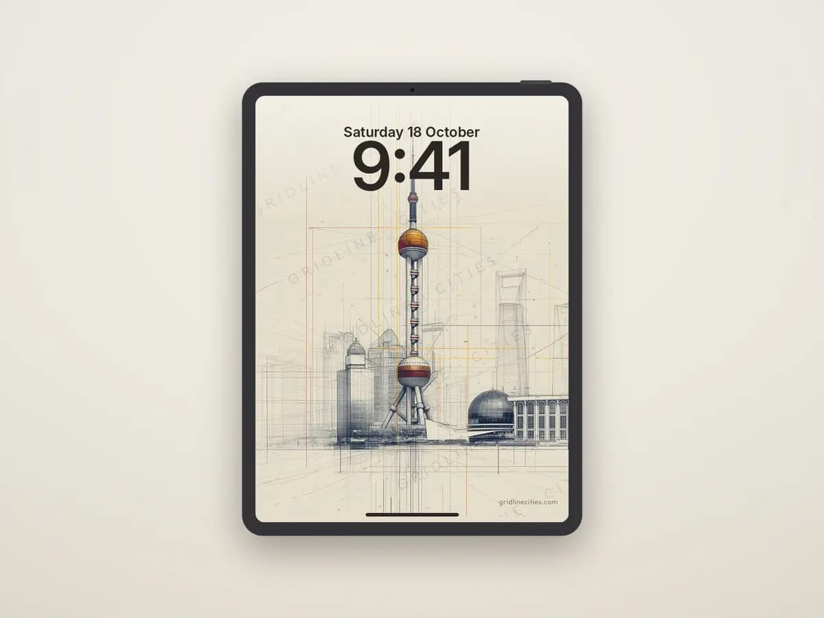 Oriental Pearl Tower as tablet wallpaper