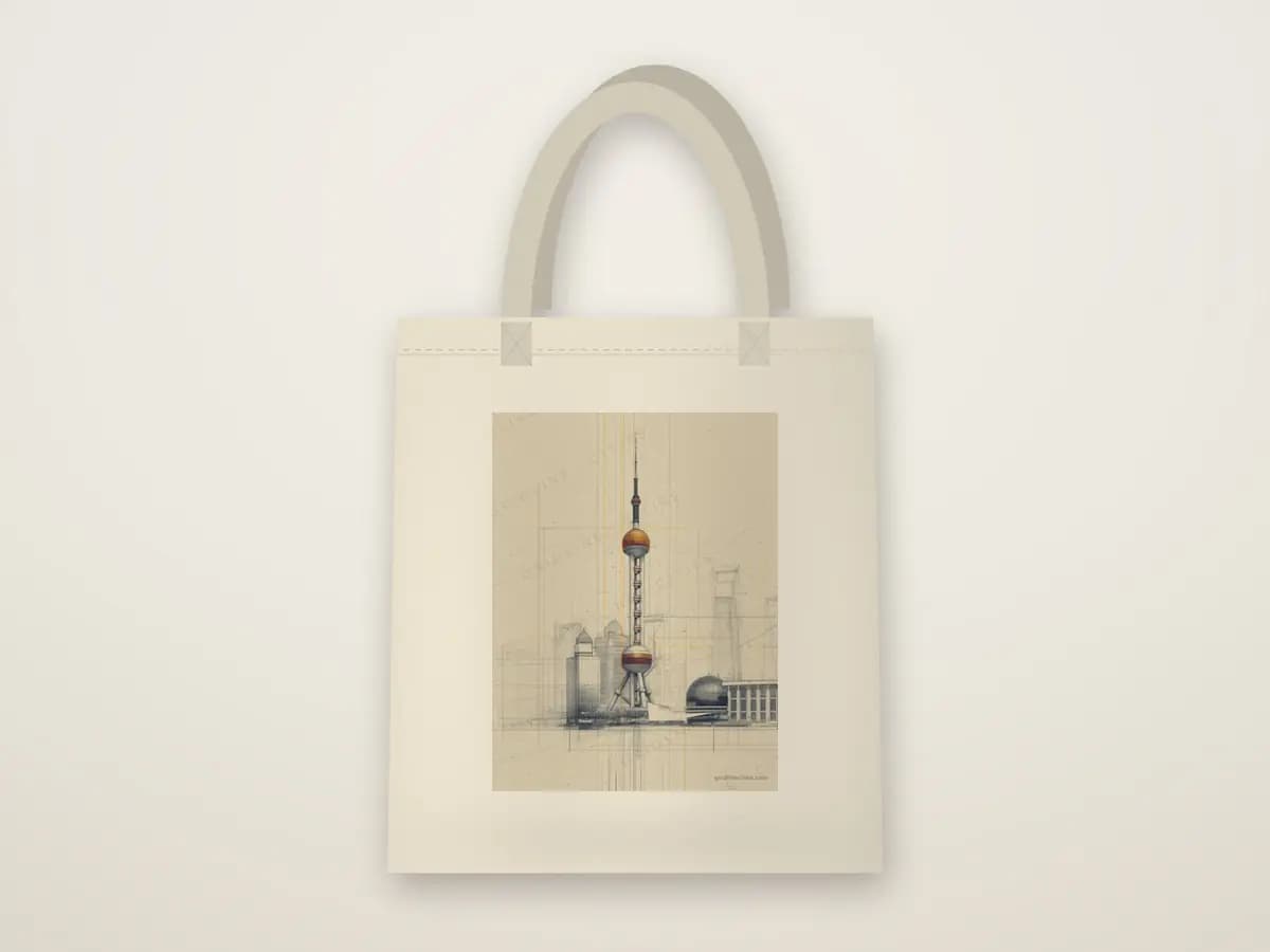 Oriental Pearl Tower as tote bag