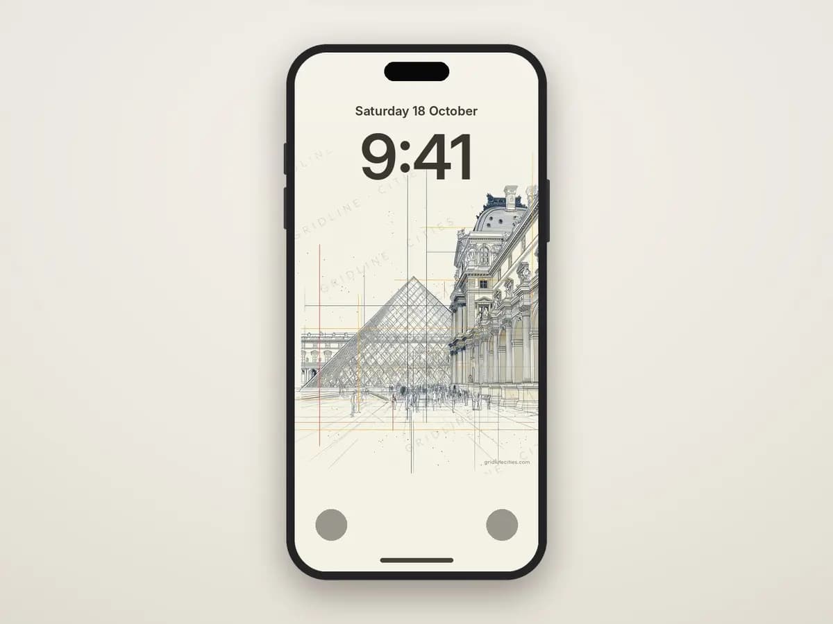 Paris Pyramid as phone wallpaper