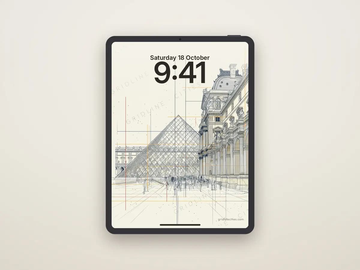 Paris Pyramid as tablet wallpaper