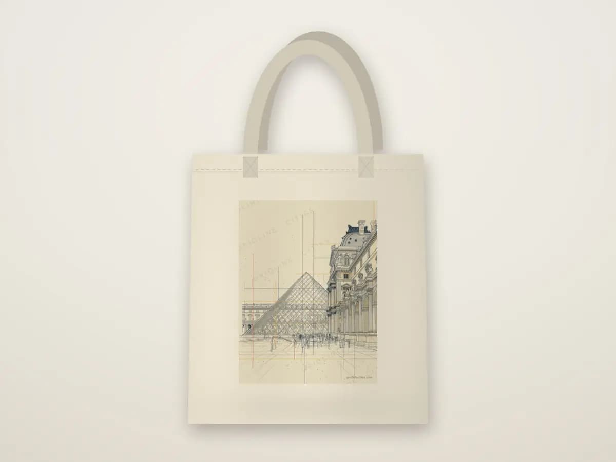 Paris Pyramid as tote bag