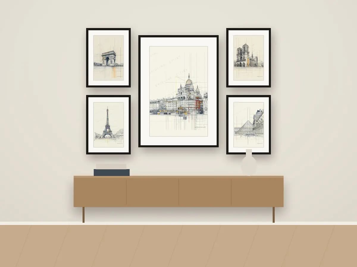 Paris SacréCoeur as gallery wall