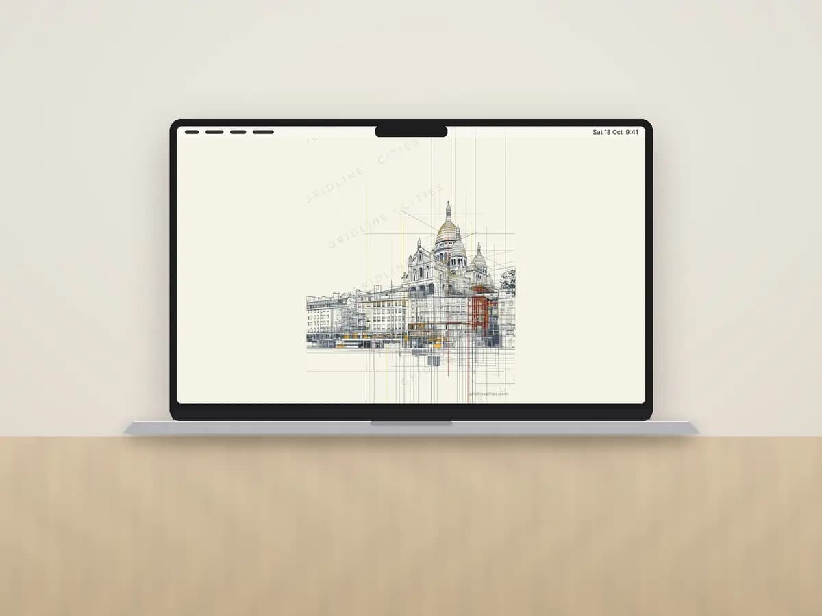Paris SacréCoeur as desktop wallpaper
