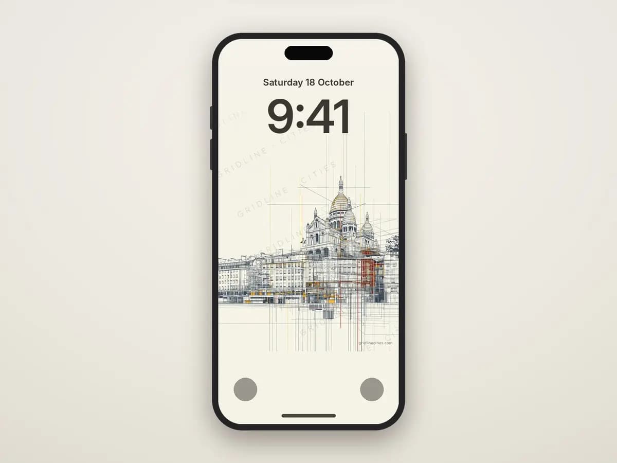 Paris SacréCoeur as phone wallpaper