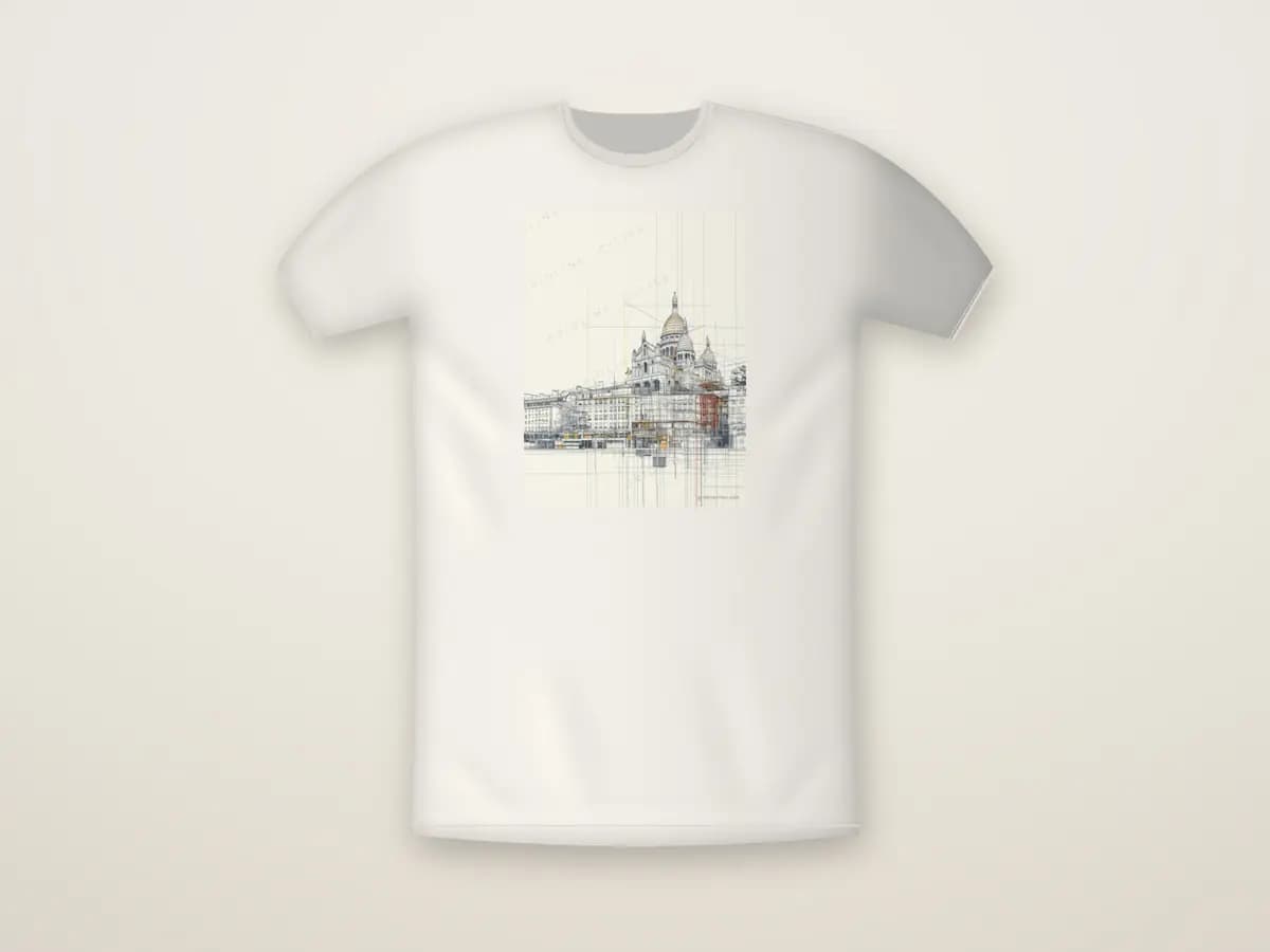 Paris SacréCoeur as t-shirt
