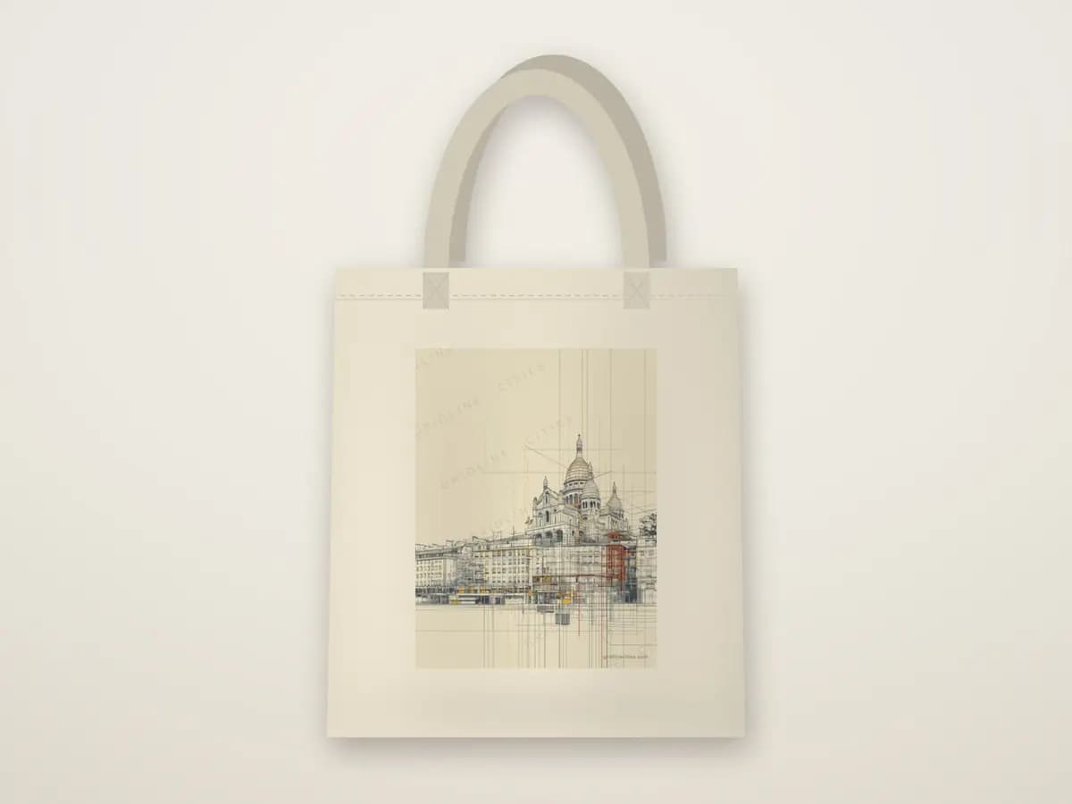 Paris SacréCoeur as tote bag