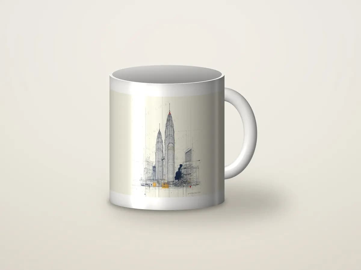 Kuala Lumpur Petronas Towers as mug